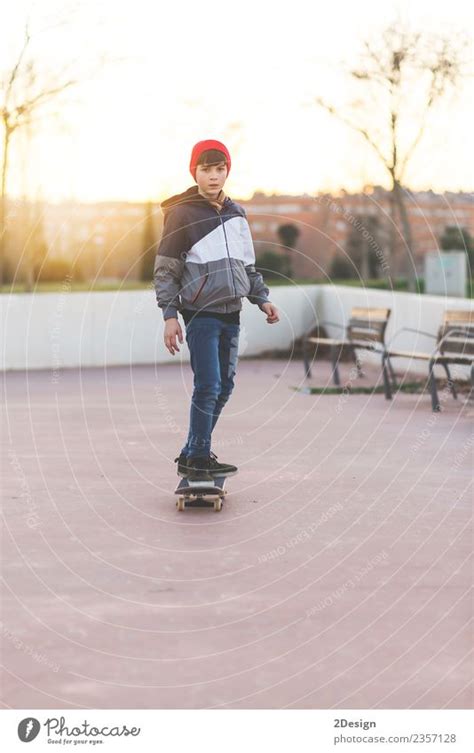 Kid Skateboarder Doing A Skateboard Trick A Royalty Free Stock Photo