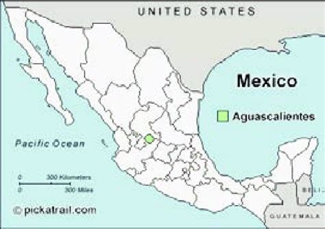 The Location Of The State Of Aguascalientes In Mexico Download