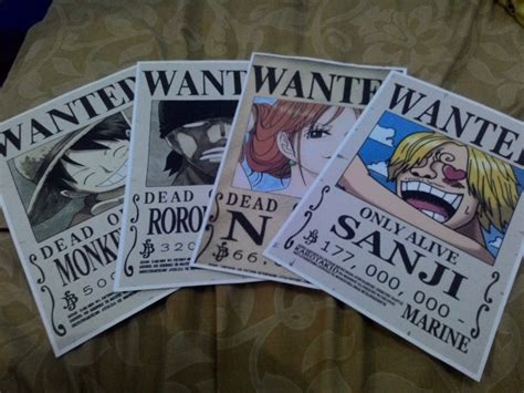 Anime one piece begitu populer dan men. Jual Poster Buronan One Piece / Poster Wanted One piece ...