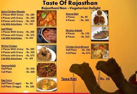 Taste Of Rajasthan Menu Menu For Taste Of Rajasthan Vaishali Nagar