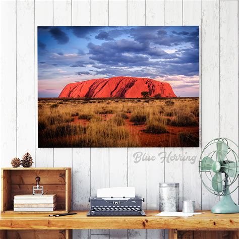 Uluru Print Ayers Rock Aboriginal Art Australia Travel Poster