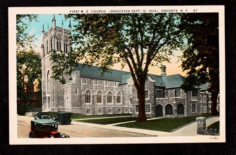 Oneonta First M E Church Methodist Dedicated Sept 12 1926