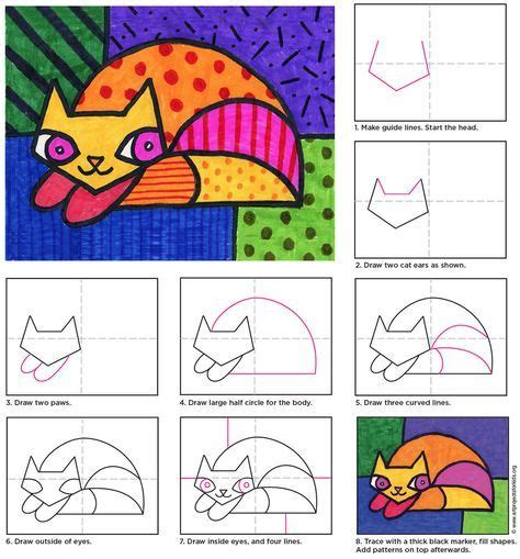 You may edit/draw over what you create. Draw a Romero Britto Cat | Britto art, Romero britto art ...