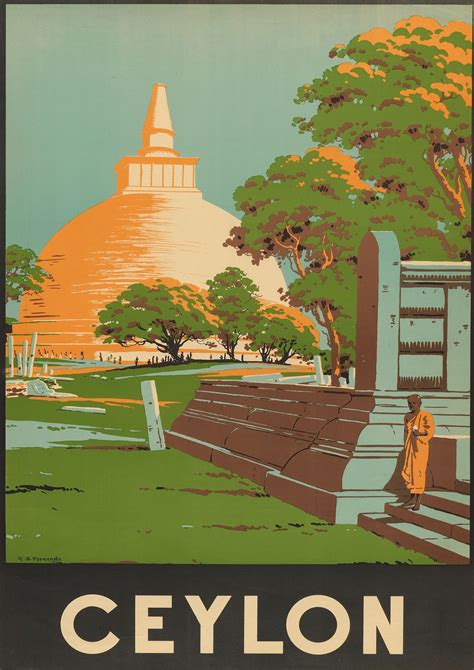Ceylon Ceylon Travel Poster Ceylon Poster Ceylon Print Etsy