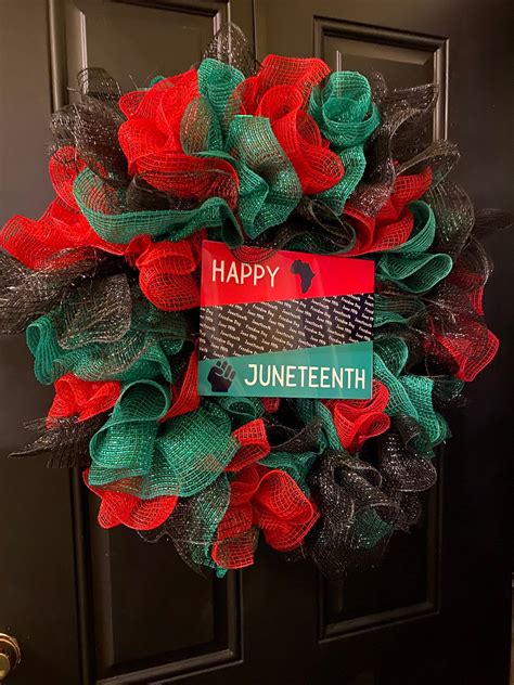Juneteenth Wreath Front Door Wreath Home Decor African | Etsy