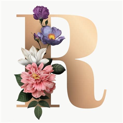 Download Free Png Of Classic And Elegant Floral Alphabet Font Letter R