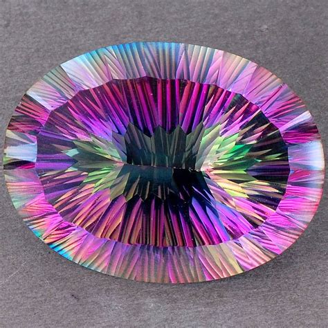 Vvs 13050 Cts Finest Natural Rainbow Mystic Topazquartz Concave Cut