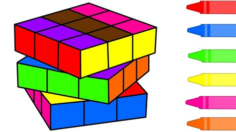 These smart cubes pair with your mobile device and teach you how to solve. How To Draw Rubiks Cube Coloring pages For Kids Children ...
