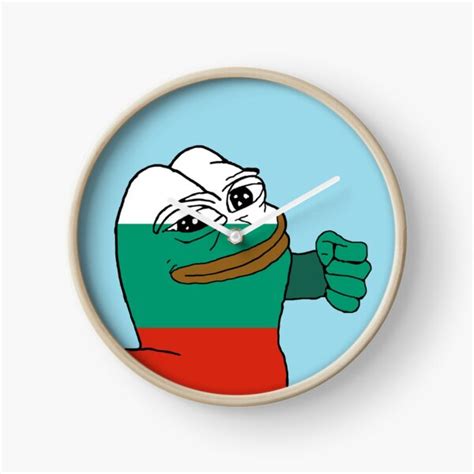 Punching Pepe Bulgaria Clock For Sale By Meme Magician Redbubble