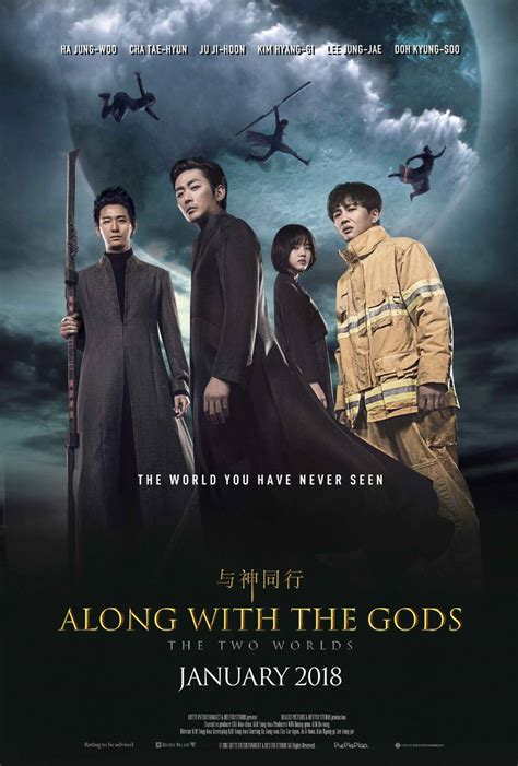 It was based on the webtoon of the same name by joo ho min and stars ha jung woo , cha tae hyun , ju ji hoon , and kim hyang gi. REVIEW FILM Along With The Gods: The Two Worlds (2017 ...