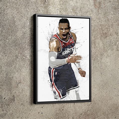 Russell Westbrook Poster Washington Wizards Basketball Etsy