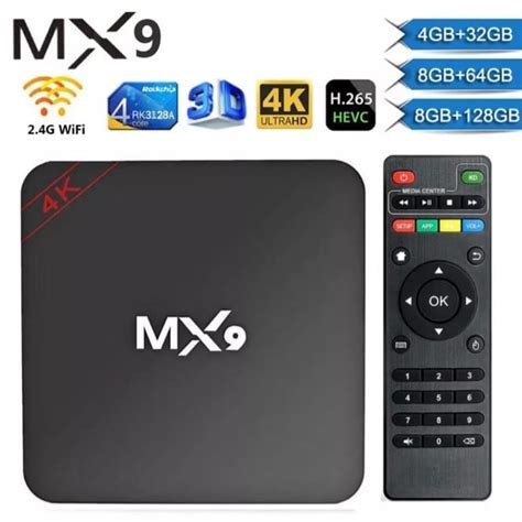 Мултимедиен плеър Tv Box Mx9 Smart 4k Модел 2022 Android 11 512 Gb