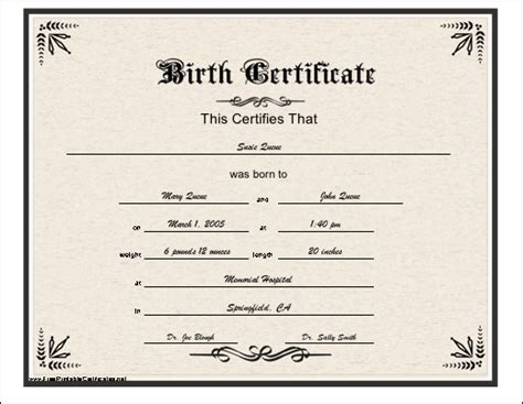 Fake birth certificate maker bd. A basic printable birth certificate with an elaborate, historic font and decorative bla… (With ...