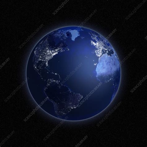 Earth At Night Artwork Stock Image F0055853 Science Photo Library