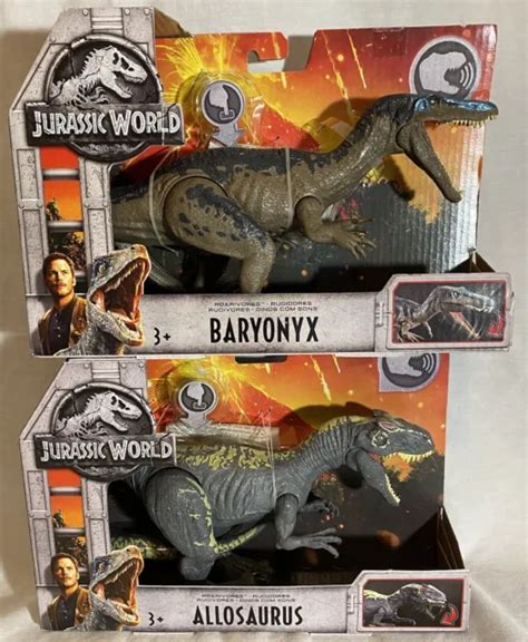 Mattel Jurassic World Fallen Kingdom Roarivores Baryonyx And Allosaurus Rare 70 00 Picclick