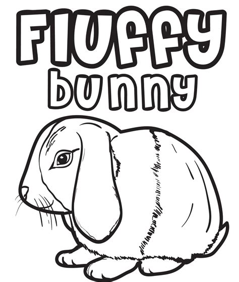 Printable Bunny Rabbit Coloring Page For Kids Supplyme