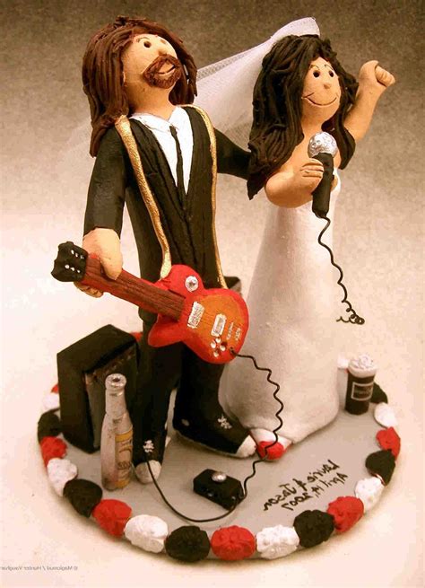 Punk Rock Wedding Cake Toppers Cakezb
