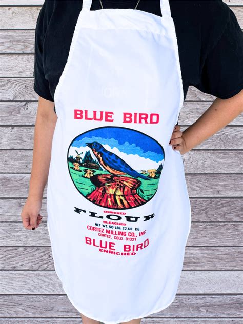 Bluebird Flour Apron Native American Indigenous Apron Frybread Etsy
