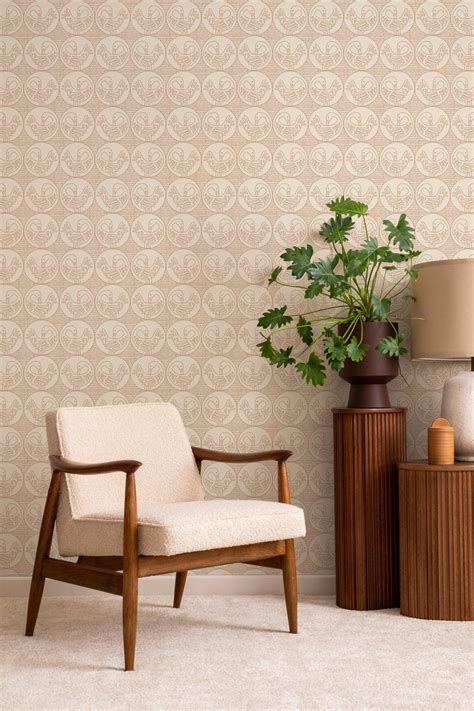 Sankofa Clay Linen Wallpaper By Forbes Masters Mitchell Black