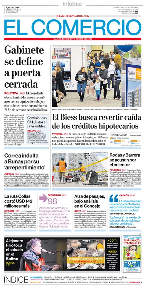 El Comercio Ecuador Jueves 18 De Mayo De 2017 Infobae