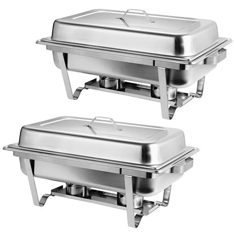 Stainless Steel Chafing Dish Full Size Chafer Dish Set 2 Pack Of 8
