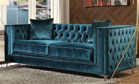 Search apt2b's top selling sofa beds today & find the right bed for you! ACME Gillian Dark Teal Velvet Loveseat - Gillian ...