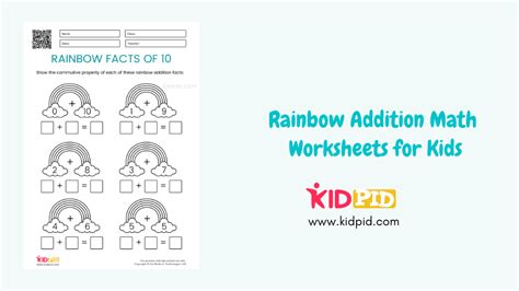 Rainbow Addition Math Worksheets For Kids Kidpid