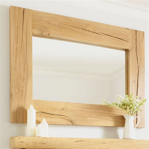 Solid Oak Oxford Wall Mirror Rustic Character