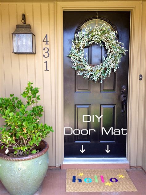The Happy Homebodies Diy Painted Door Mat