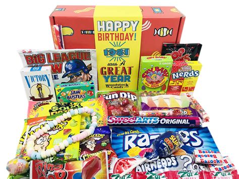 Retro Candy Yum 1981 41st Birthday Decade 80s Candy T Basket Box