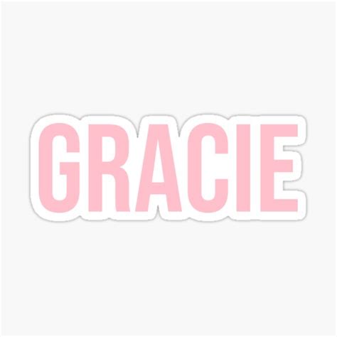 Gracie Name Stickers Redbubble