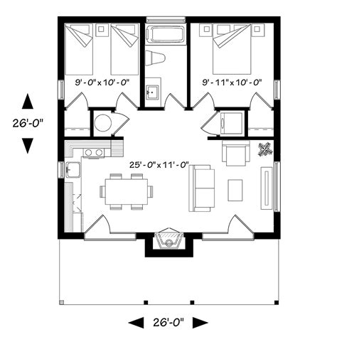 2 Bedrooms Plans