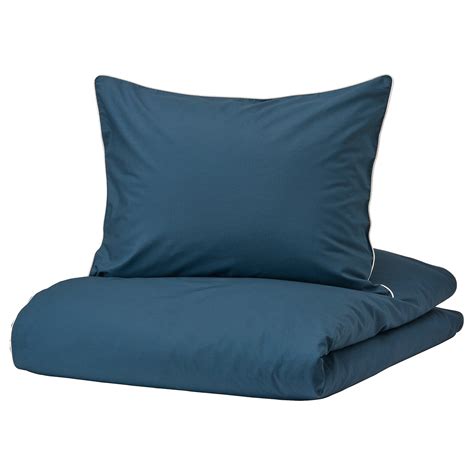 Пододеяльник и 1 наволочка, серый/желтый150x200/50x70 см. KUNGSBLOMMA Funda nórdica y funda de almohada - azul ...