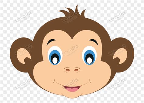 Vector Of Cute Monkey Face Monkey Face Monkey Vector Icon Free Png