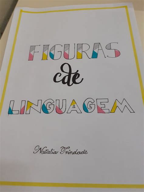 Capa Para Trabalho De Português Figuras De Linguagem Capas De