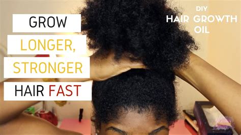 Diy Hair Growth Oil For Longer Stronger Natural Hair Youtube