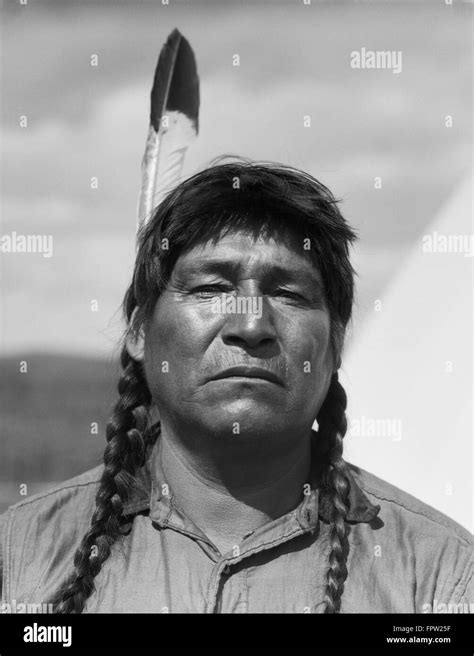 1920s Portrait Native American Man Looking At Camera Serious Expression