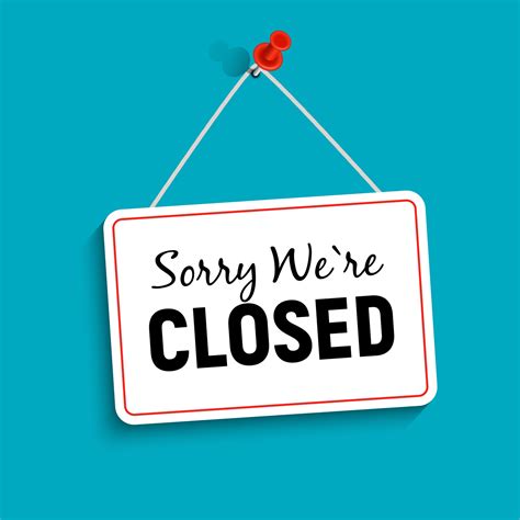 Sorry We Are Closed Sign Vector Illustration 2731111 Vector Art At Vecteezy