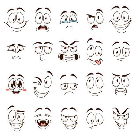 Cartoon Facial Expressions Clipart