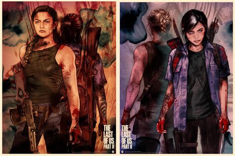 Mondos Abby And Ellie Posters For The Last Of Us Day Artwork By Tula