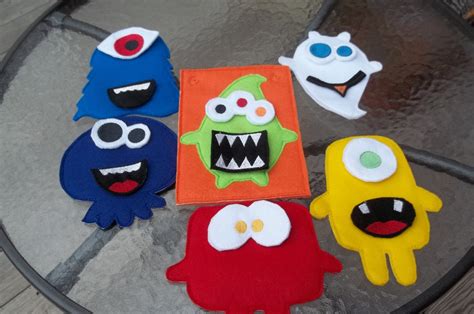 Build A Monster Quiet Busy Book Monster Faces Funny Etsy