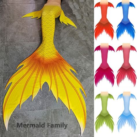 Realistic Mermaid Tail Children And Adults Fish Beachwear Women