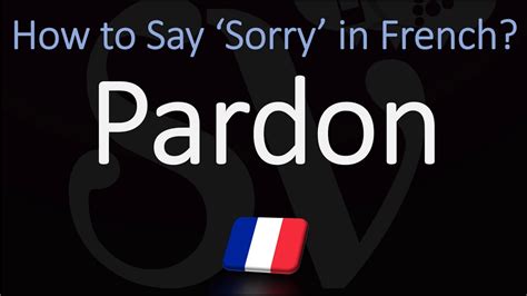 How To Say Sorry In French How To Pronounce Pardon Youtube