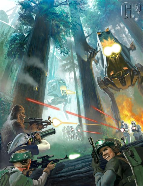 Endor Battlefront Star Wars Artwork Star Wars Poster Star Wars