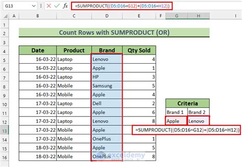 How To Count Rows With Multiple Criteria In Excel 6 Methods