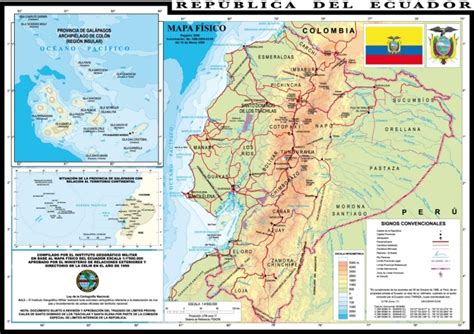 Mapa Físico Del Ecuador