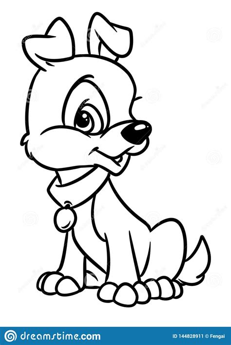 Little Beautiful Happy Puppy Animal Character Coloring