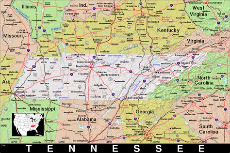 Map Of Tennessee And Surrounding States World Map