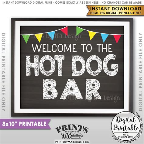 Free Printable Hot Dog Bar Signs Web Free Cookout Printables Cookout