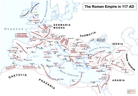 Roman Empire Map Coloring Page Free Printable Coloring Pages Within